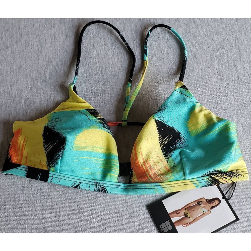 INSIGHT BRUSH CAMO POP BRA BIKINI TOP NWT